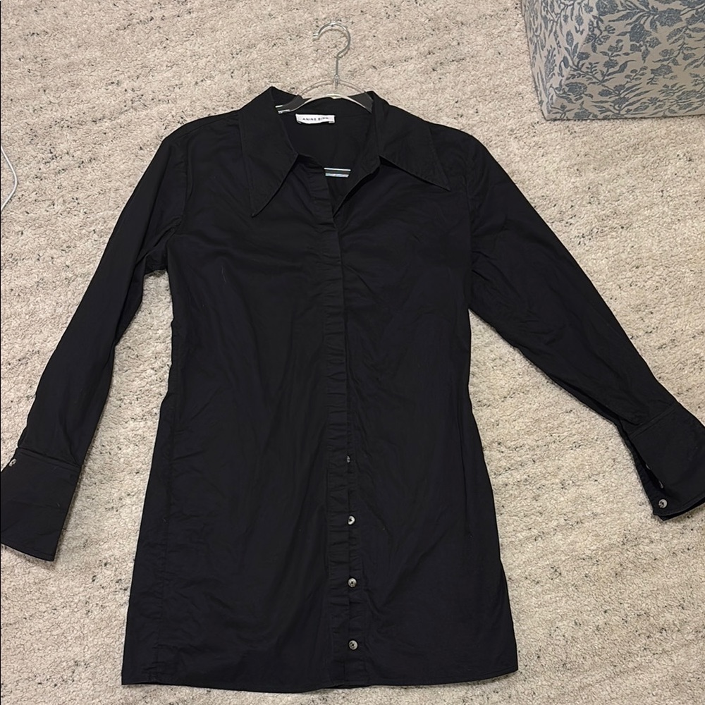 Anine Bing Black button up mini dress
